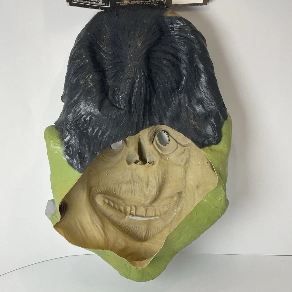 RARE VTG Frankenstein Halloween Latex Mask By Rev‎ Made In Mexico KBF With Tag